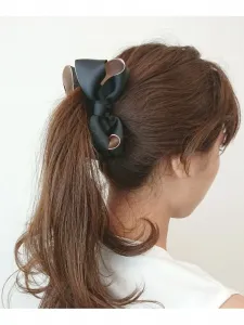 Зажим-банан из двухцветной ленты (три-четырехцветная/двухцветная) Three Four Time, цвет Black