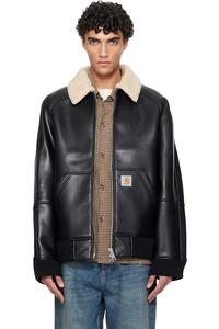 Carhartt Work In Progress Черная куртка Shepton из искусственной кожи