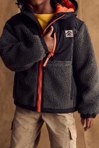 Куртка с капюшоном на молнии Borg Superdry, черный