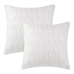 Короткие плюшевые однотонные мягкие декоративные наволочки для гостиной, 2 шт., 18 x 18 дюймов Unique Bargains, белый