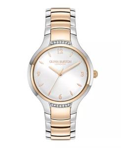 Женские двухцветные часы Lea из нержавеющей стали, 34 мм Olivia Burton
