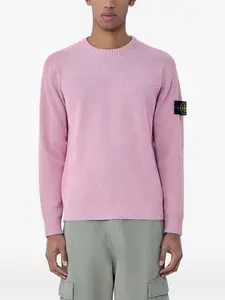 Кофта из тонкого трикотажа в рубчик Stone Island, розовый