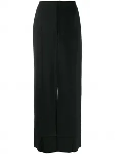 Юбка с завышенной талией и разрезом спереди Mm6 Maison Margiela, черный