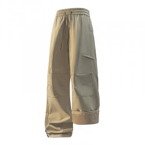 Повседневные брюки Unisex утепленные и флисовые прямого кроя VanCamel, бежевый оранжевый spring fall