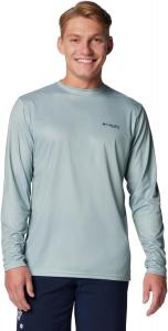 Columbia мужская футболка с длинным рукавом Terminal Tackle PFG Blackline, Crushed Blue/Blackline Trout