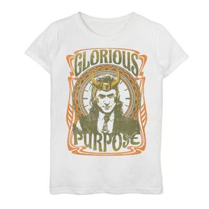 Футболка в стиле ретро с рисунком Marvel Loki для девочек 7–16 лет Marvel