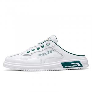 Bull charm Мужские тапочки с закрытым носком бело-зеленые, цвет White Green