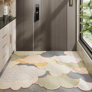 Dajiang Ковер 120х140 см для прихожей в стиле Yuji, грязеотталкивающий, нескользящий, Silk Loop PVC