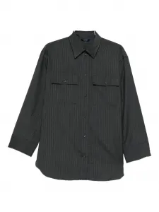 Рубашка в тонкую полоску Soeur, черный