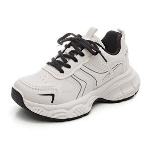 Износостойкие дышащие низкие кроссовки с флисовой подкладкой Chunky для женщин RENBEN, черный