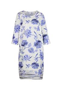 Платье с круглым вырезом и уникальным принтом Madeleine, мультиколор