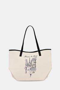 Хлопковая сумка K/SKETCH Karl Lagerfeld, бежевый