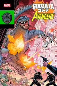 Godzilla vs Avengers #1 Nick Bradshaw Monster Homage Var
