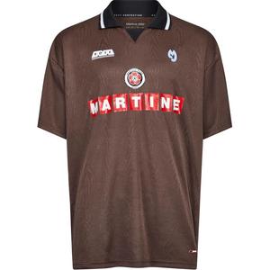 Футболка с принтом Logo Printed Martine Rose, коричневый