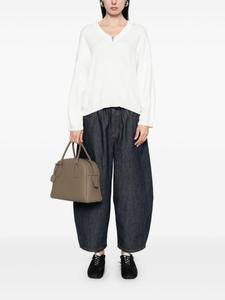 Brunello Cucinelli свитер с V-образным вырезом, белый