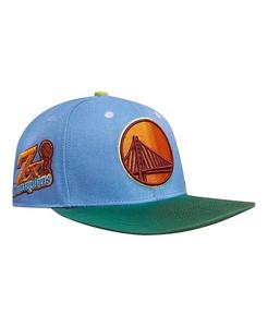 Мужская голубая, зеленая двухцветная бейсболка Golden State Warriors Retro Programme Pro Standard, синий