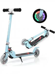 COSTWAY Детский самокат для детей от 4 лет и старше, светло-голубого цвета