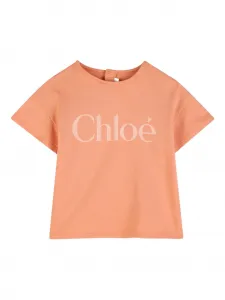 Футболка с логотипом Chloé Kids, оранжевый