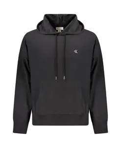 Хлопковый свитер с ребристыми манжетами и нижним краем. Calvin Klein, черный