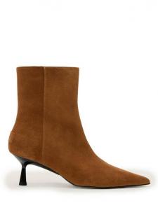 Ботинки Vivian Suede на каблуке-шестиграннике AllSaints, Sepia Brown