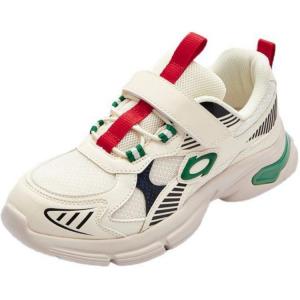 Легкие, амортизирующие, дышащие, нескользящие, низкие детские кроссовки для бега BALABALA, белый/зеленый