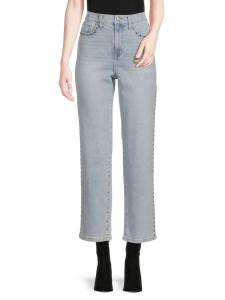 Джинсы с высокой посадкой и сильными выцветшими принтами DKNY, цвет Monterose