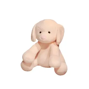 Мягкая и милая сидячая собачка плюшевая кукла высота 40см/65см OUYIN, розовый