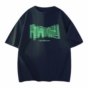 Футболка Unisex Crew Neck Moderate Heavyweight HUANQIU, темно-синий