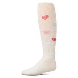 Детские колготки с граффити в виде сердечек Memoi