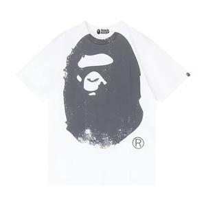 BAPE Футболка с изображением головы обезьяны, цвет Белый