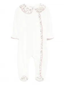 Пижама с оборками и цветочным принтом Patachou, белый