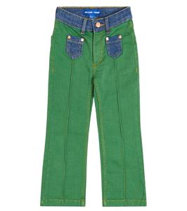 Прямые джинсы wrangler со вставками Mini Rodini, зеленый