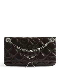 Клатч Rock ii из кожи с винтажным эффектом и монограммой. Zadig & Voltaire, коричневый