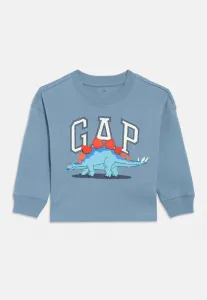 Детская футболка с длинными рукавами и логотипом динозавра. Gap, Classic Jasper Blue