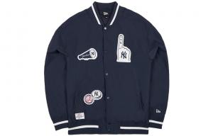 New Era Бейсбольная куртка унисекс темно-синяя, Navy Blue