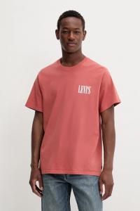 Хлопковая футболка Levi'S, оранжевый