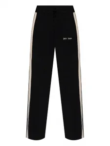Спортивные брюки с вышитым логотипом и полосами Palm Angels, черный