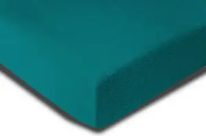 Зимняя простыня на резинке, пушистая, теплая, термофлис, мягкая, размер: 180х200 см - 200х220 см, пружинный блок, цвет: петролеум One-Home