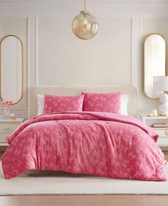 Комплект постельного белья Flirty Bows из плюша с рельефным рисунком, 2 предмета, размер Twin Betsey Johnson, Pink