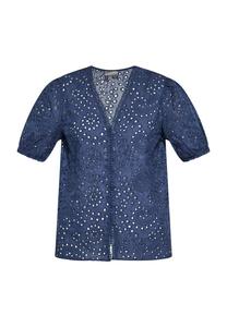 Блузка с коротким рукавом DreiMaster Vintage Blouse, темно-синий