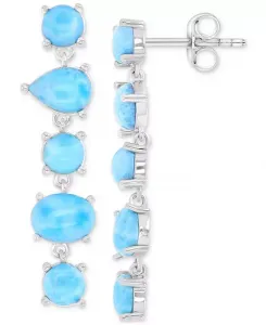 Серьги с опалом (5,8 карата) из стерлингового серебра Macy'S, silver