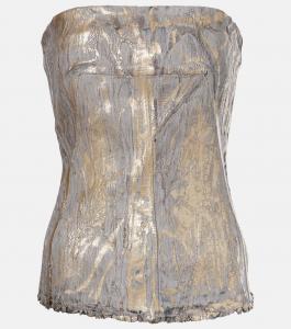 Джинсовое бюстье Rick Owens, золотой