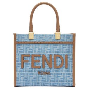 FENDI Сумка-шоппер Sunshine Denim, сумка для покупок, сумка через плечо, маленькая женская сумка светло-голубой