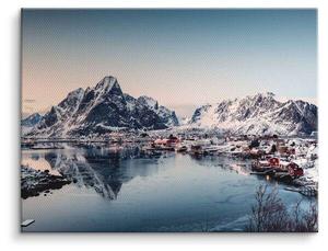 Картина на холсте ArtMind Skandinavisches Fischerdorf, многоцветный