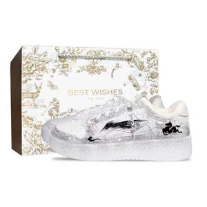 Li-Ning Abrasion Resistant Slip Resistant низкие кроссовки для скейтбординга Unisex, белый