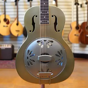 Gretsch Грец G9202 Honey Dipper Special с круглой грифом, корпус из латуни, резонаторная гитара Bell Bronze