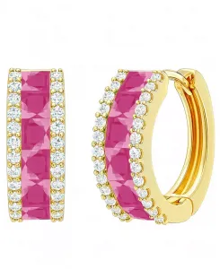 Серьги с изумрудами (1-1/3 карата) и бриллиантами (1/4 карата) из 14-каратного белого золота Macy'S, ruby