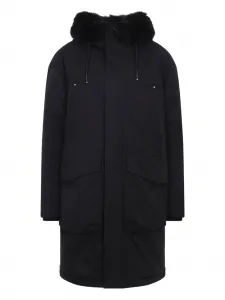 Парка с меховой отделкой Moose Knuckles, черный