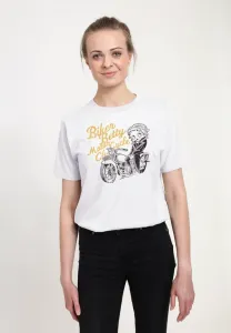 Футболка с принтом бетти буп, bbmc, байкерша бетти. Henry Tiger, White