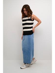 Kaffe Вязаный свитер KAlizza стандартного кроя в черно-голубиную полоску